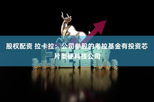 股权配资 拉卡拉：公司参股的考拉基金有投资芯片类硬科技公司
